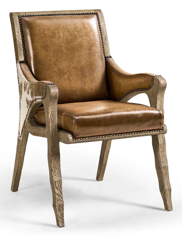 Jonathan Charles 491238-FDO-AC-U2 Echo Canyon Leather & Hide Arm Chair Jonathan Charles 491238-FDO-AC-U2 Echo Canyon Leather & Hide Arm Chair