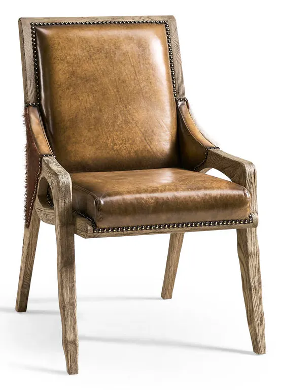 Jonathan Charles 491238-FDO-SC-L044 Echo Canyon Leather & Hide Side Chair Jonathan Charles 491238-FDO-SC-L044 Echo Canyon Leather & Hide Side Chair