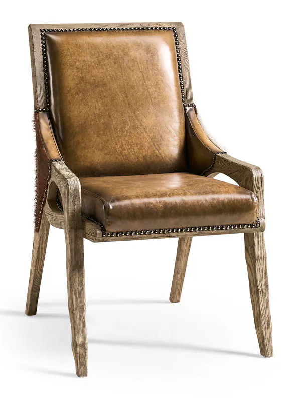 Jonathan Charles 491238-FDO-SC-L044 Echo Canyon Leather & Hide Side Chair Jonathan Charles 491238-FDO-SC-L044 Echo Canyon Leather & Hide Side Chair