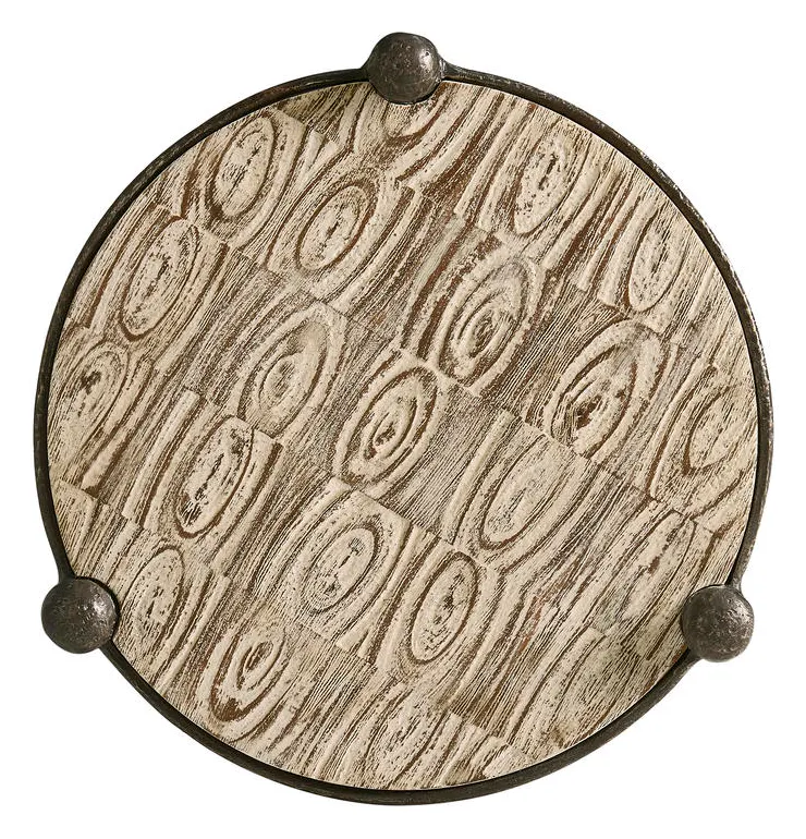 Jonathan Charles 491243-OWH Terravita Round Side Table Jonathan Charles 491243-OWH Terravita Round Side Table