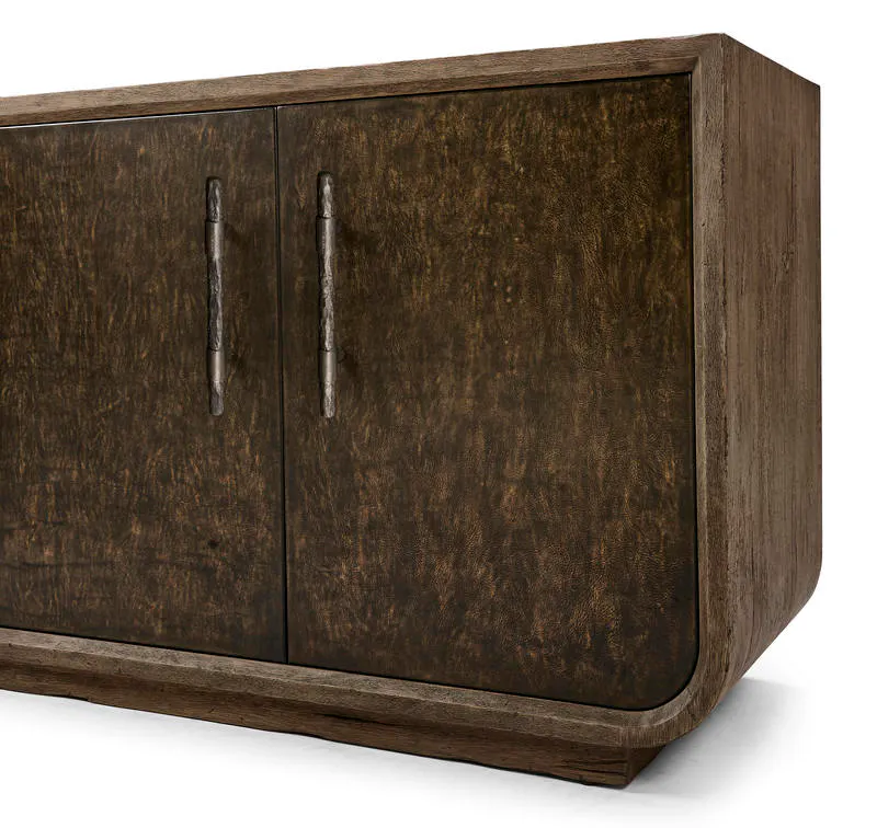 Jonathan Charles 491279-TDA Stone Ridge Leather Credenza Dark Jonathan Charles 491279-TDA Stone Ridge Leather Credenza Dark