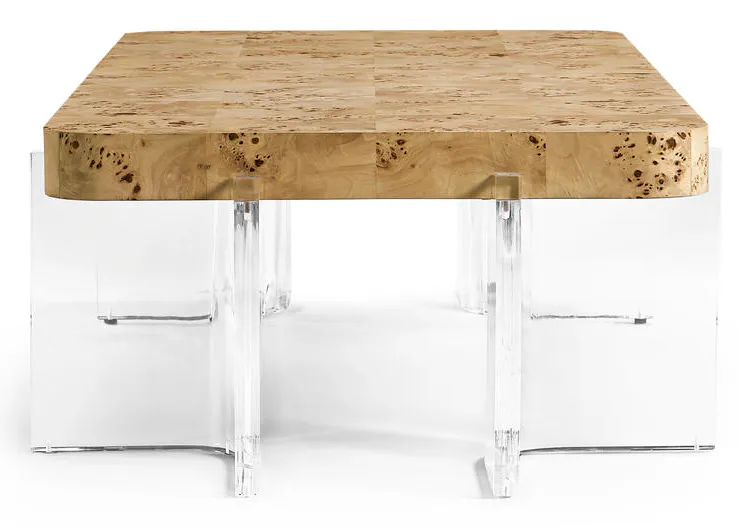 Jonathan Charles 500569-NMB Veil Rectangular Cocktail Table Jonathan Charles 500569-NMB Veil Rectangular Cocktail Table