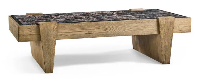 Jonathan Charles 491263-FDO Echo Canyon Marble Rectangular Cocktail Table Jonathan Charles 491263-FDO Echo Canyon Marble Rectangular Cocktail Table