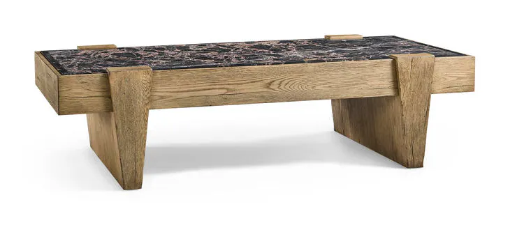 Jonathan Charles 491263-FDO Echo Canyon Marble Rectangular Cocktail Table Jonathan Charles 491263-FDO Echo Canyon Marble Rectangular Cocktail Table