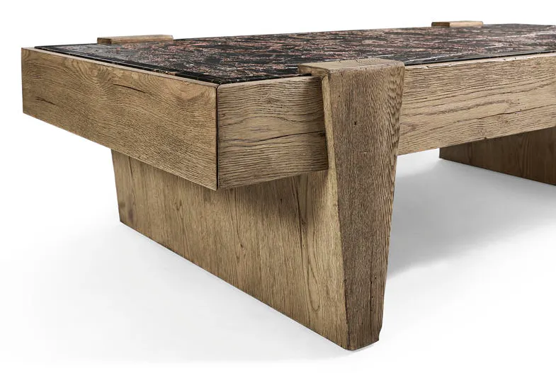 Jonathan Charles 491263-FDO Echo Canyon Marble Rectangular Cocktail Table Jonathan Charles 491263-FDO Echo Canyon Marble Rectangular Cocktail Table