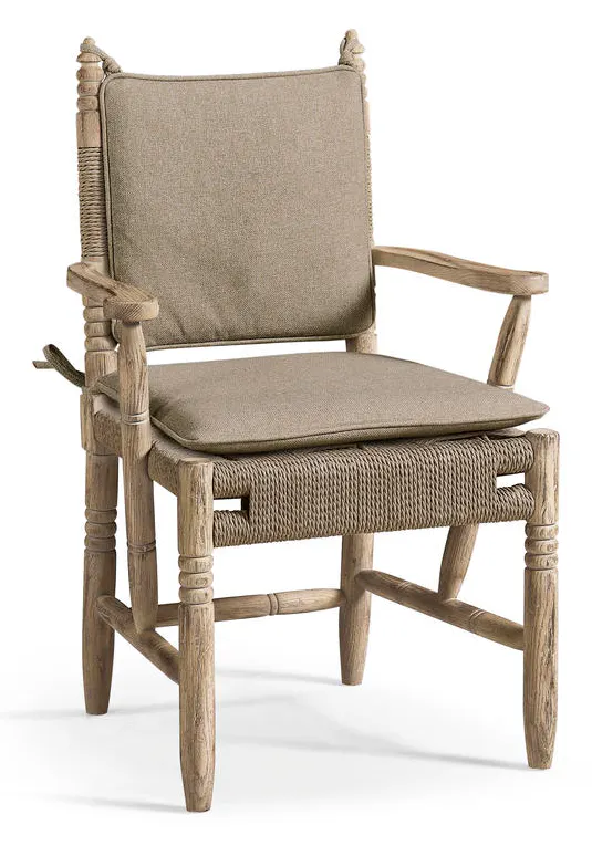 Jonathan Charles 491233-TGO-AC Sagehill Rush Seat Arm Chair Jonathan Charles 491233-TGO-AC Sagehill Rush Seat Arm Chair
