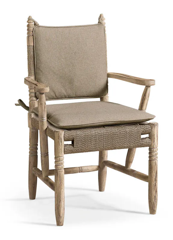 Jonathan Charles 491233-TGO-AC Sagehill Rush Seat Arm Chair Jonathan Charles 491233-TGO-AC Sagehill Rush Seat Arm Chair