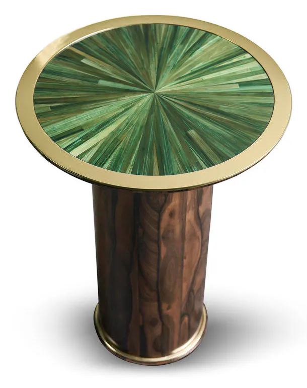 Jonathan Charles 500552-ZRD Verdure Round Side Table Jonathan Charles 500552-ZRD Verdure Round Side Table