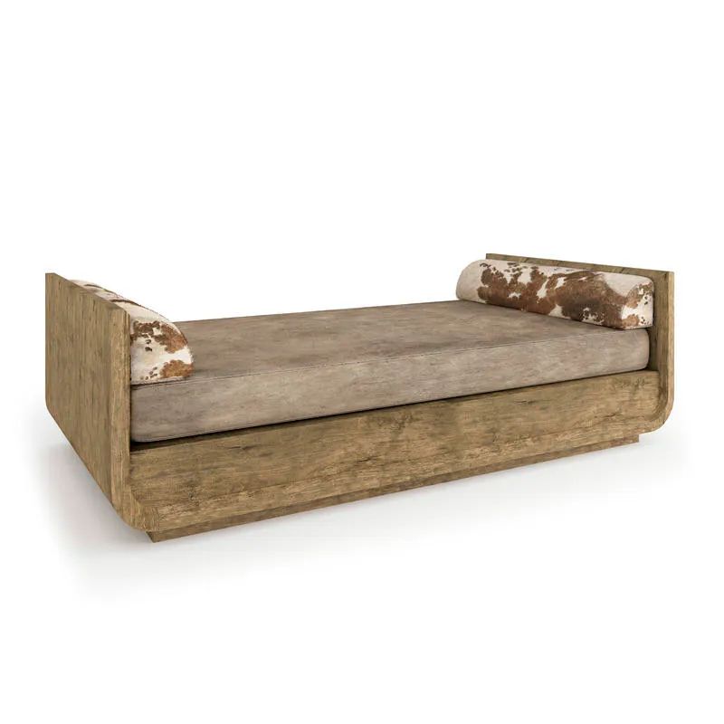 Jonathan Charles 491282-TLA-U2 Stone Ridge Leather & Hide Daybed Light