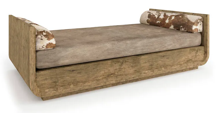 Jonathan Charles 491282-TLA-U2 Stone Ridge Leather & Hide Daybed Light Jonathan Charles 491282-TLA-U2 Stone Ridge Leather & Hide Daybed Light