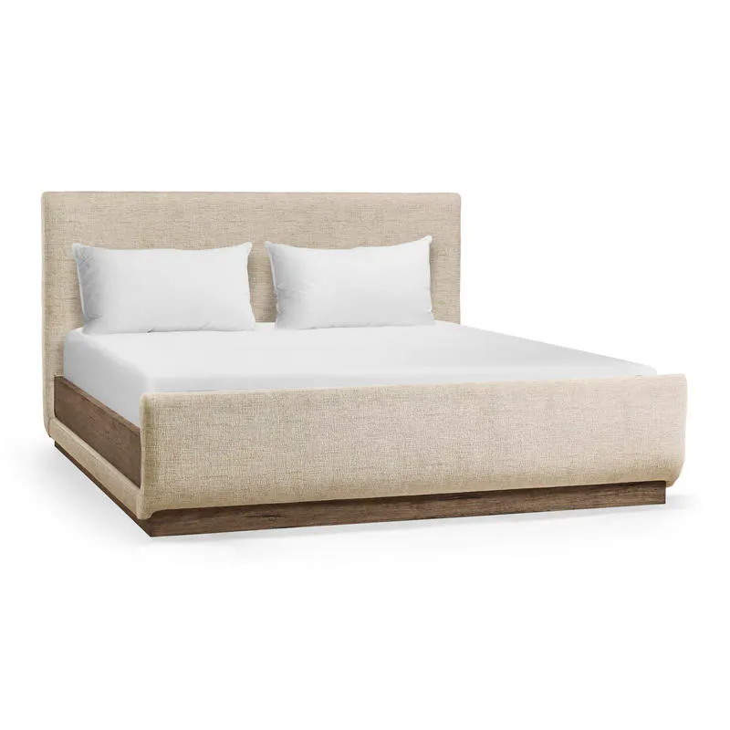 Jonathan Charles 491269-TDA-K Stone Ridge Upholstered Bed Dark