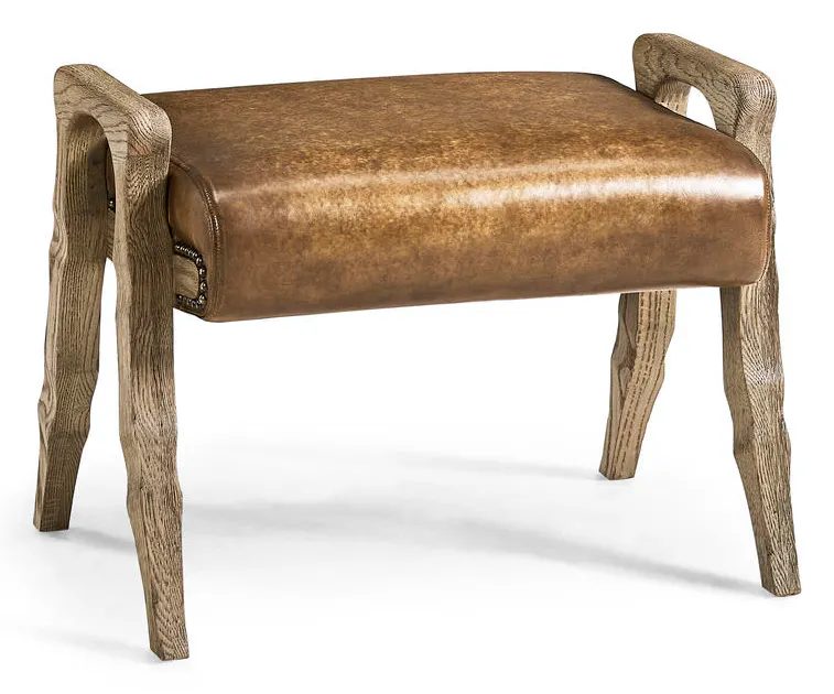 Jonathan Charles 491259-FDO-U1 Echo Canyon Leather Footstool Jonathan Charles 491259-FDO-U1 Echo Canyon Leather Footstool