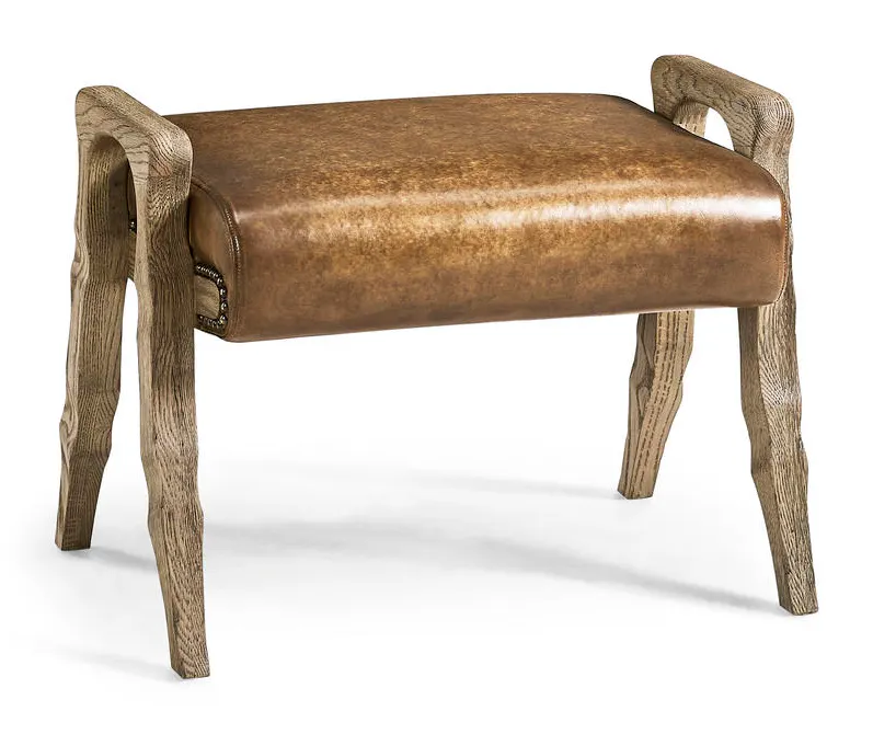 Jonathan Charles 491259-FDO-U1 Echo Canyon Leather Footstool Jonathan Charles 491259-FDO-U1 Echo Canyon Leather Footstool