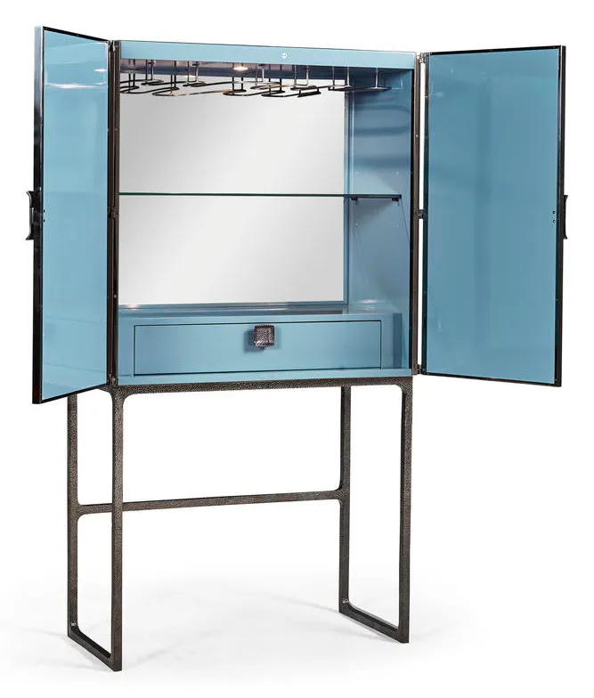 Jonathan Charles 500547-ABS Sapphire Bar Cabinet Jonathan Charles 500547-ABS Sapphire Bar Cabinet