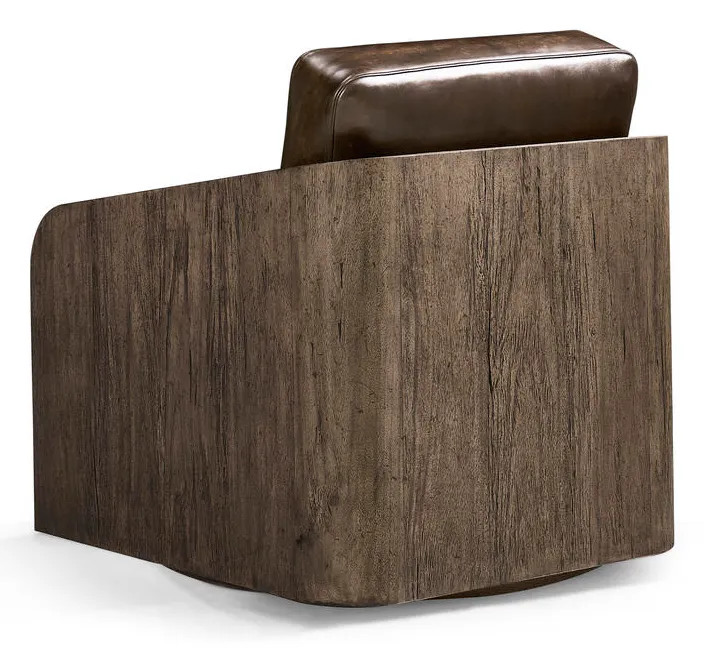 Jonathan Charles 491280-TDA-U2 Stone Ridge Leather & Hide Swivel Occasional Chair Dark Jonathan Charles 491280-TDA-U2 Stone Ridge Leather & Hide Swivel Occasional Chair Dark