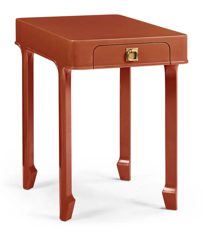 Jonathan Charles 500561-LDR Polly Rose Rectangular End Table Jonathan Charles 500561-LDR Polly Rose Rectangular End Table