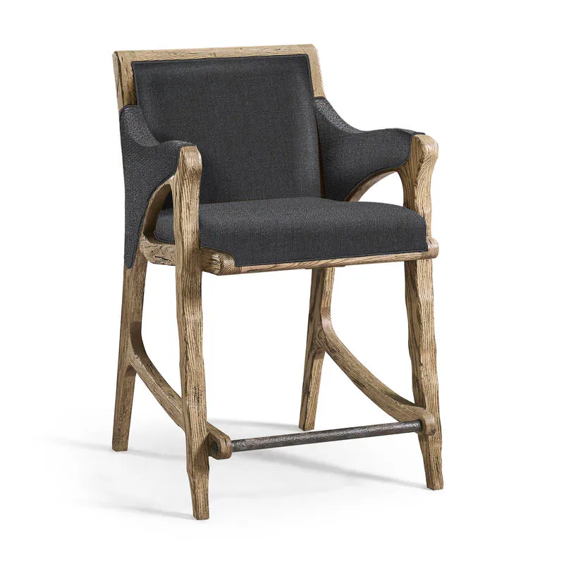 Jonathan Charles 491256-FDO-CS-U3 Echo Canyon Fabric Counter Stool