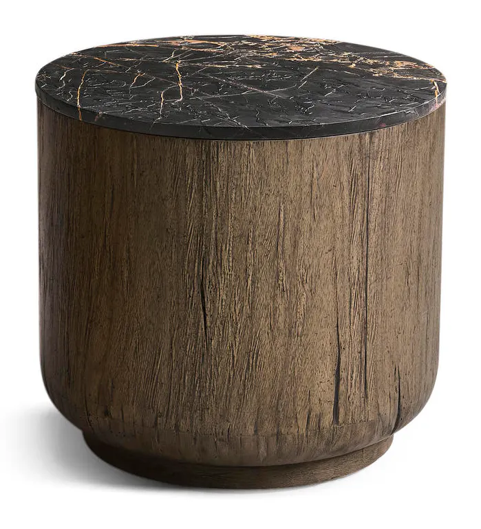 Jonathan Charles 491278-TDA Stone Ridge Marble Round Side Table Dark Jonathan Charles 491278-TDA Stone Ridge Marble Round Side Table Dark