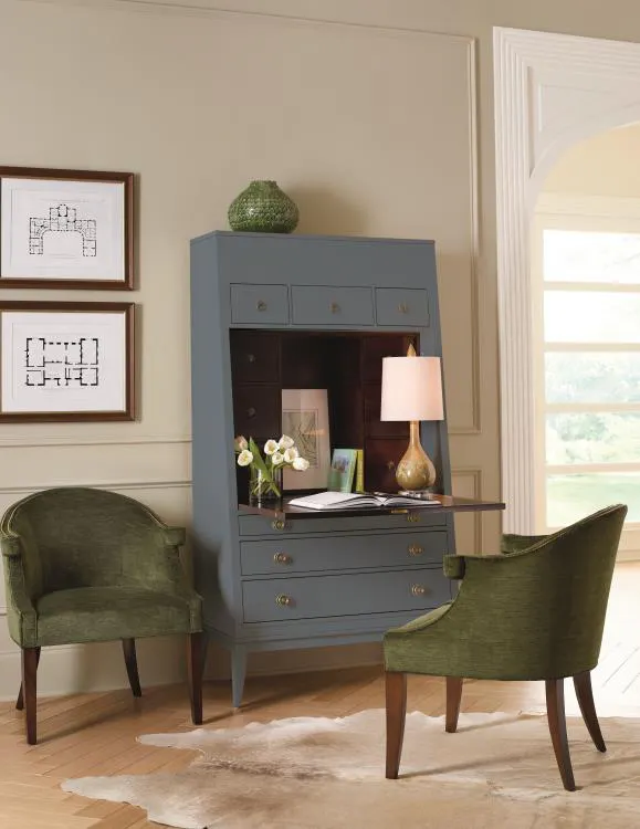 Century Furniture AEB-765 Hallings Secretary Dusk Blue Century Furniture AEB-765 Hallings Secretary Dusk Blue