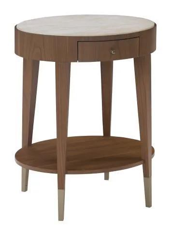 Hickory Chair HC285-70 Denzil Oval Nightstand / Side Table Hickory Chair HC285-70 Denzil Oval Nightstand / Side Table