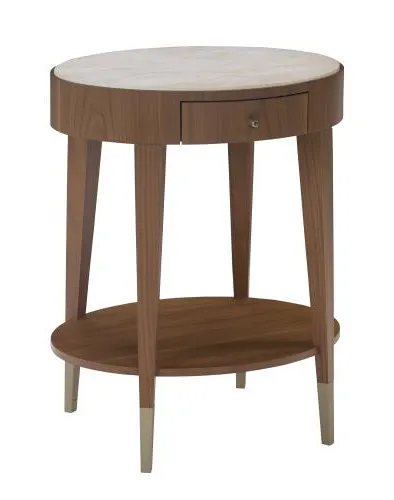 Hickory Chair HC285-70 Denzil Oval Nightstand / Side Table Hickory Chair HC285-70 Denzil Oval Nightstand / Side Table