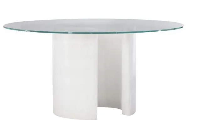 Hickory Chair HC3040-60-70 Ray Dining Table With 60″ Dia Glass