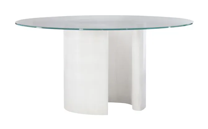 Hickory Chair HC3040-48-70 Ray Dining Table With 48" Dia Glass Hickory Chair HC3040-48-70 Ray Dining Table With 48" Dia Glass