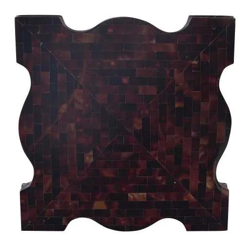 Hickory Chair HCP6485-STK Marie Spot Table Brown Pen Shell Hickory Chair HCP6485-STK Marie Spot Table Brown Pen Shell