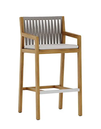 Tropitone Furniture 1J242605-30 Lido 30″ Bar stool with Seat Cushion