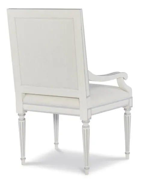 Century Furniture MN5364A-V2 Barrington Arm Chair White Silver Century Furniture MN5364A-V2 Barrington Arm Chair White Silver