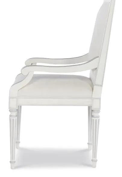 Century Furniture MN5364A-V2 Barrington Arm Chair White Silver Century Furniture MN5364A-V2 Barrington Arm Chair White Silver