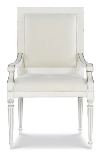 Century Furniture MN5364A-V2 Barrington Arm Chair White Silver Century Furniture MN5364A-V2 Barrington Arm Chair White Silver
