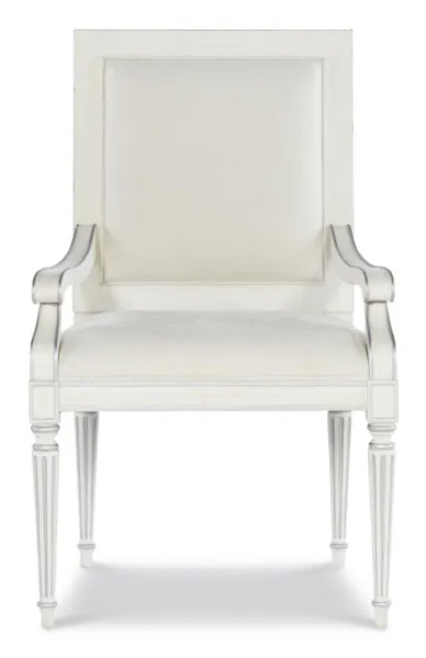 Century Furniture MN5364A-V2 Barrington Arm Chair White Silver Century Furniture MN5364A-V2 Barrington Arm Chair White Silver