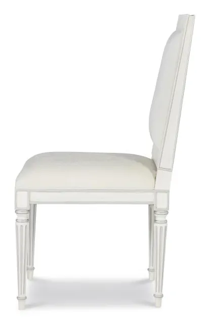 Century Furniture MN5364S-V2 Barrington Side Chair White Silver Century Furniture MN5364S-V2 Barrington Side Chair White Silver
