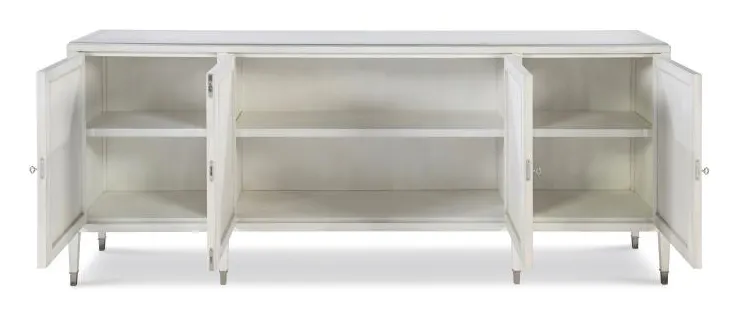 Century Furniture MN5544-V2 Barrington Four Door Sideboard White Silver Century Furniture MN5544-V2 Barrington Four Door Sideboard White Silver