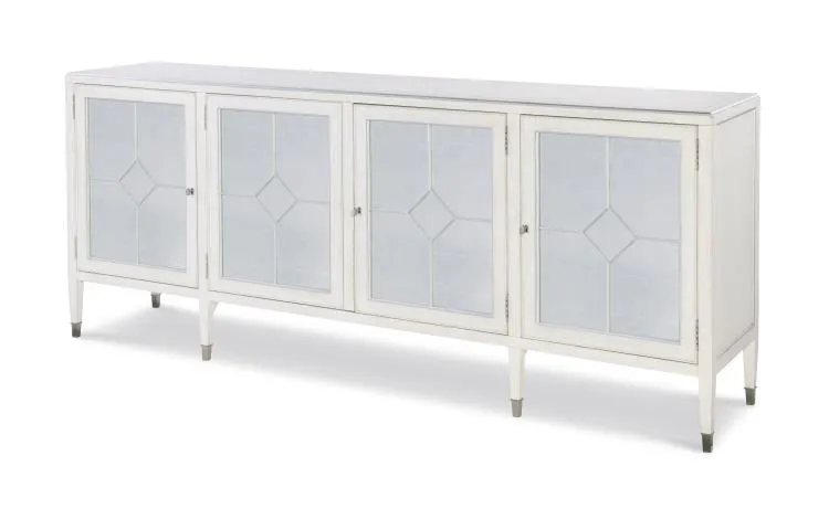 Century Furniture MN5544-V2 Barrington Four Door Sideboard White Silver