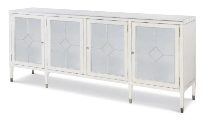 Century Furniture MN5544-V2 Barrington Four Door Sideboard White Silver Century Furniture MN5544-V2 Barrington Four Door Sideboard White Silver