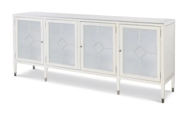 Century Furniture MN5544-V2 Barrington Four Door Sideboard White Silver Century Furniture MN5544-V2 Barrington Four Door Sideboard White Silver