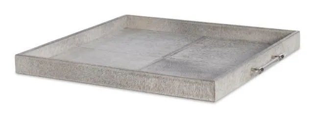 Century Furniture SF6237L Sterling Large Hair On Hide Tray Century Furniture SF6237L Sterling Large Hair On Hide Tray