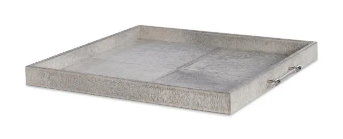 Century Furniture SF6237L Sterling Large Hair On Hide Tray Century Furniture SF6237L Sterling Large Hair On Hide Tray