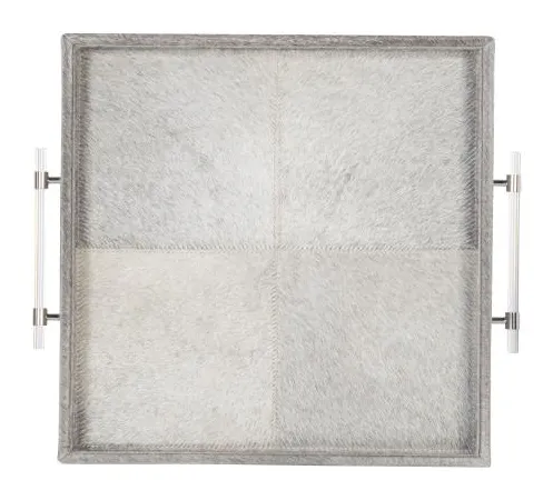 Century Furniture SF6237S Sterling Small Hair On Hide Tray Century Furniture SF6237S Sterling Small Hair On Hide Tray