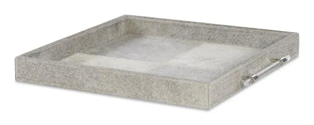 Century Furniture SF6237S Sterling Small Hair On Hide Tray Century Furniture SF6237S Sterling Small Hair On Hide Tray