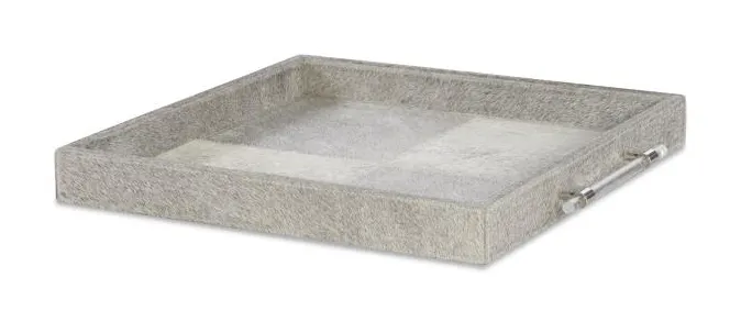 Century Furniture SF6237S Sterling Small Hair On Hide Tray Century Furniture SF6237S Sterling Small Hair On Hide Tray