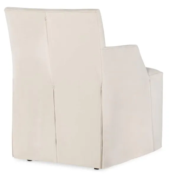 Century Furniture TS-CCA-3180-6SK-V1 Stefano Skirted Chair Taupe Leather Century Furniture TS-CCA-3180-6SK-V1 Stefano Skirted Chair Taupe Leather