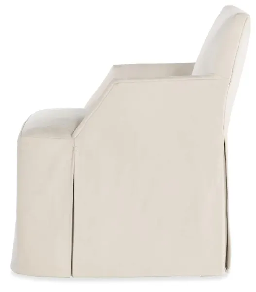 Century Furniture TS-CCA-3180-6SK-V1 Stefano Skirted Chair Taupe Leather Century Furniture TS-CCA-3180-6SK-V1 Stefano Skirted Chair Taupe Leather