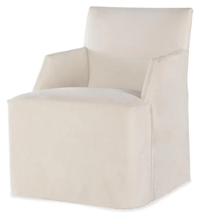 Century Furniture TS-CCA-3180-6SK-V1 Stefano Skirted Chair Taupe Leather Century Furniture TS-CCA-3180-6SK-V1 Stefano Skirted Chair Taupe Leather