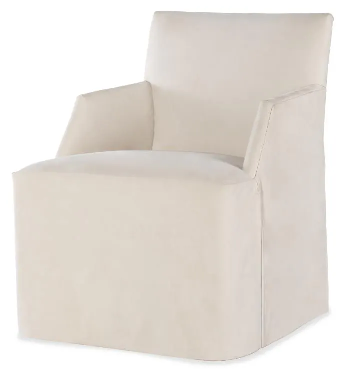 Century Furniture TS-CCA-3180-6SK-V1 Stefano Skirted Chair Taupe Leather Century Furniture TS-CCA-3180-6SK-V1 Stefano Skirted Chair Taupe Leather
