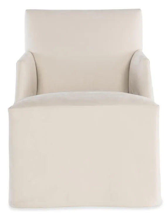 Century Furniture TS-CCA-3180-6SK-V1 Stefano Skirted Chair Taupe Leather Century Furniture TS-CCA-3180-6SK-V1 Stefano Skirted Chair Taupe Leather