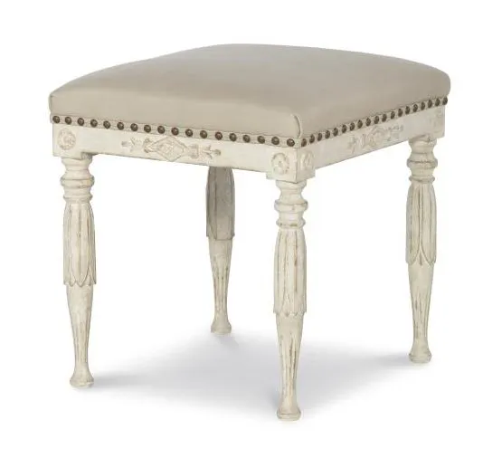 Century Furniture TS-CCU-3155-12-F1 Sofía Stool Swedish Scraped White