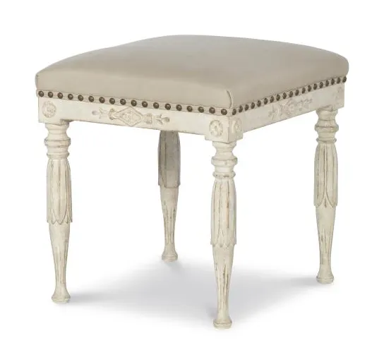 Century Furniture TS-CCU-3155-12-F1 Sofía Stool Swedish Scraped White Century Furniture TS-CCU-3155-12-F1 Sofía Stool Swedish Scraped White